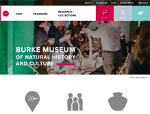 Tablet Screenshot of burkemuseum.org
